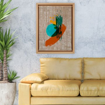 Naturel L Çerçeveli Tablo 96cm x 136cm