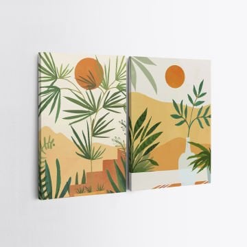 2 Parçalı Kanvas Tablo