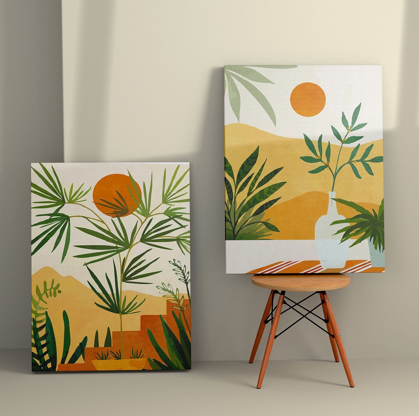 2 Parçalı Kanvas Tablo