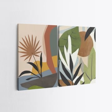 2 Parçalı Kanvas Tablo