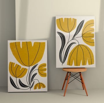 2 Parçalı Kanvas Tablo