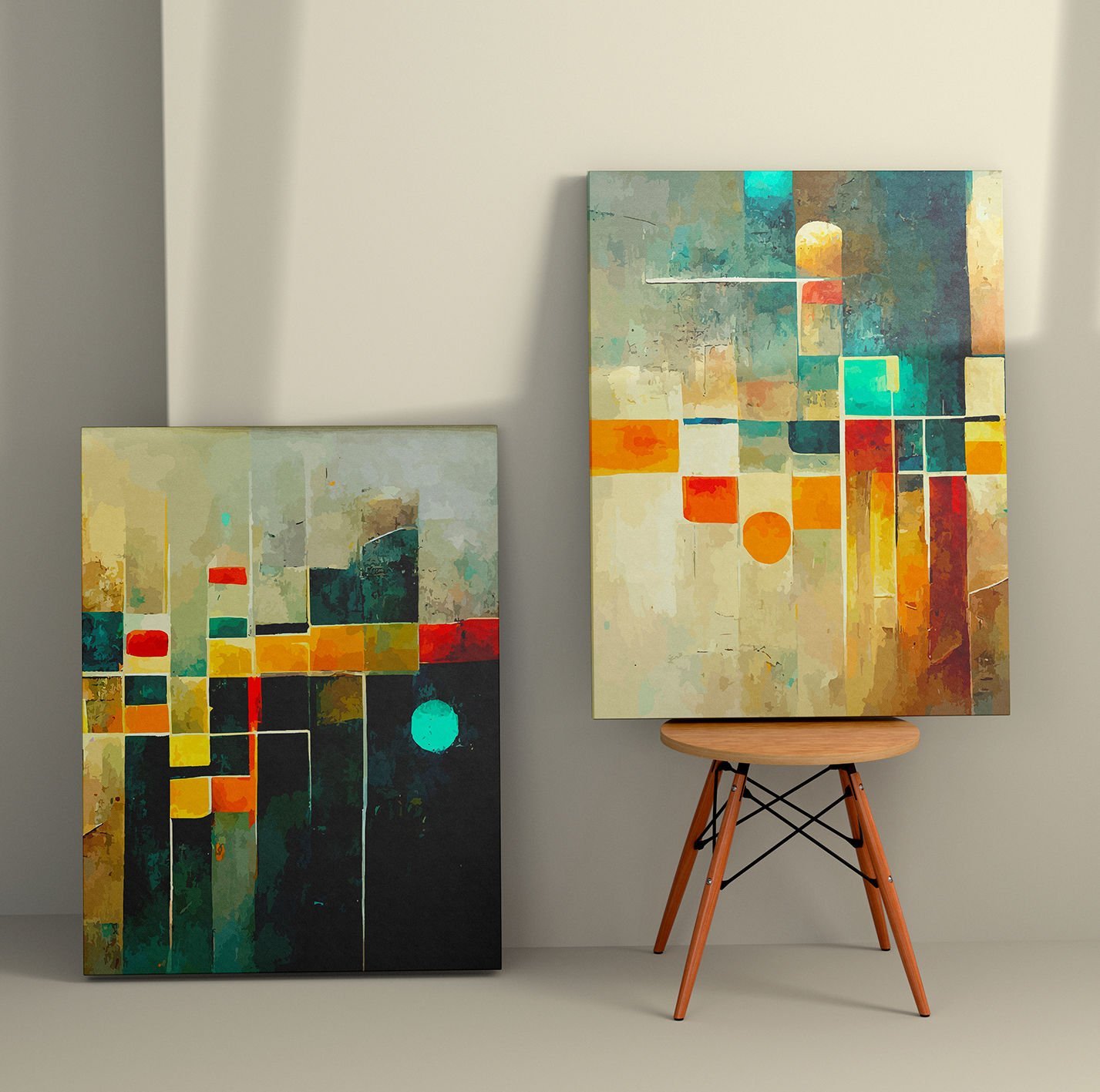 2 Parçalı Kanvas Tablo