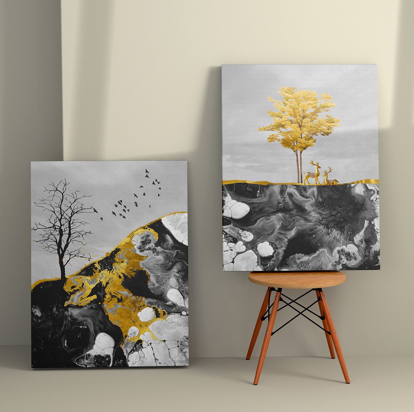 2 Parçalı Kanvas Tablo