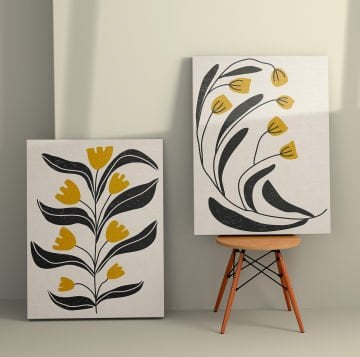 2 Parçalı Kanvas Tablo