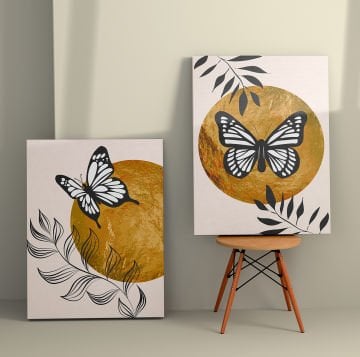 2 Parçalı Kanvas Tablo