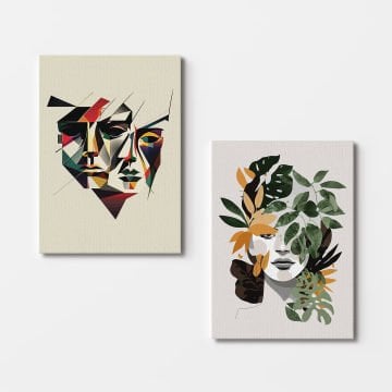 2 Parçalı Kanvas Tablo