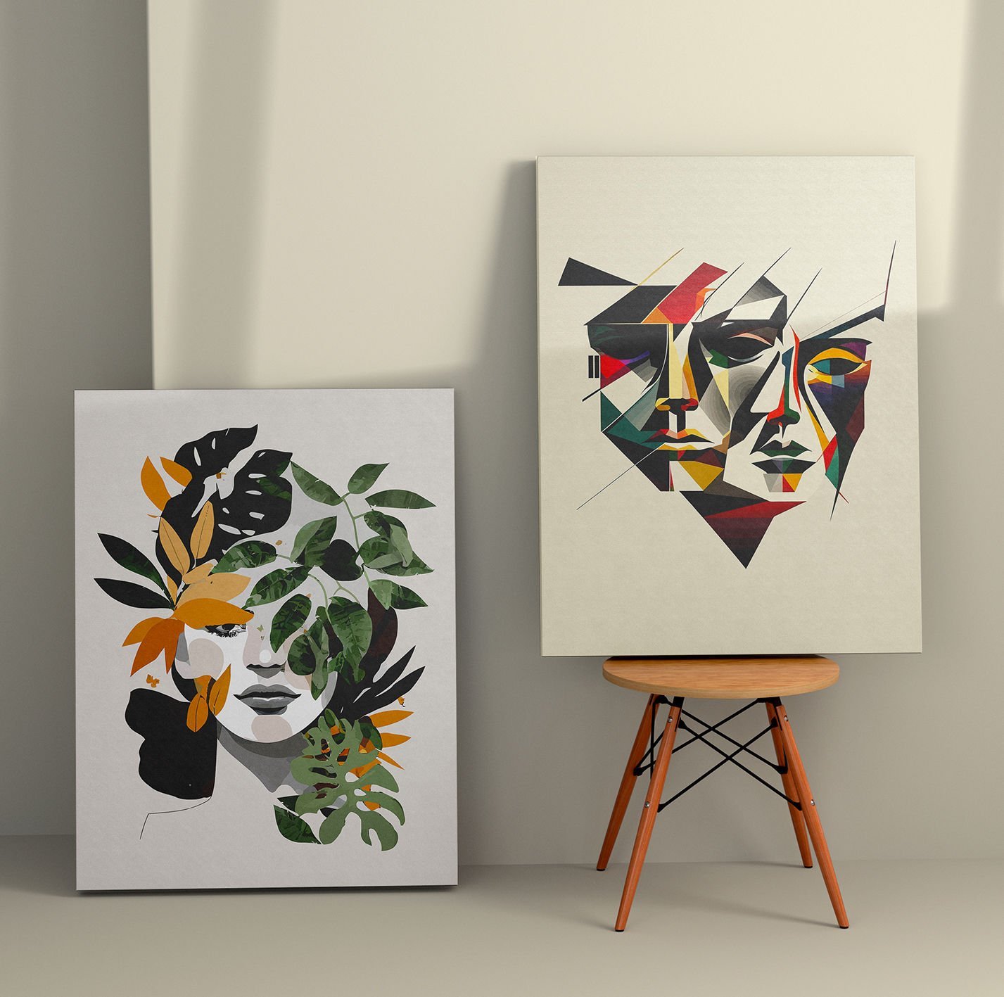 2 Parçalı Kanvas Tablo