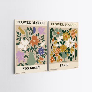 2 Parçalı Kanvas Tablo