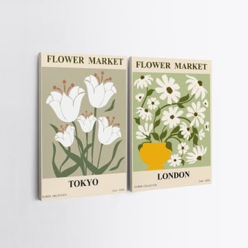 2 Parçalı Kanvas Tablo