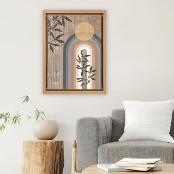 Naturel L Çerçeveli Tablo 96cm x 136cm