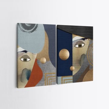 2 Parçalı Kanvas Tablo