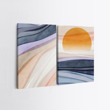 2 Parçalı Kanvas Tablo