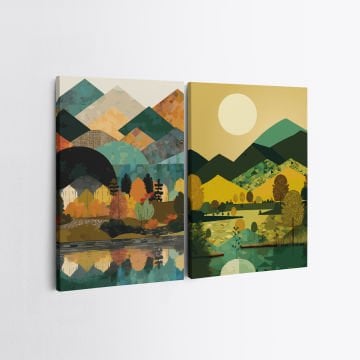 2 Parçalı Kanvas Tablo