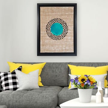 Siyah L Çerçeveli Tablo 96cm x 136cm