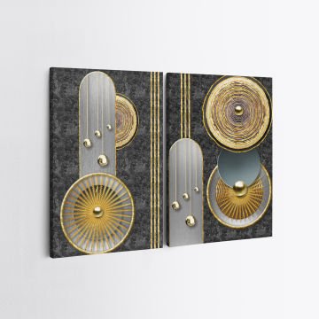 2 Parçalı Kanvas Tablo