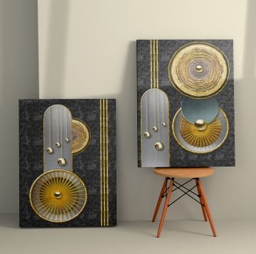 2 Parçalı Kanvas Tablo