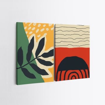 2 Parçalı Kanvas Tablo