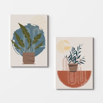 2 Parçalı Kanvas Tablo