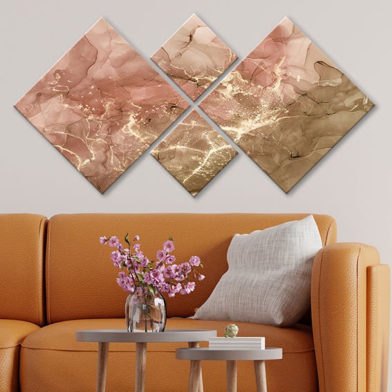 4 Parçalı Mdf Tablo 40cm x 40cm