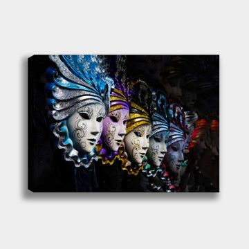 Maskeler Dekoratif Kanvas Tablo 100cm x 140cm