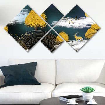 4 Parçalı Mdf Tablo 40cm x 40cm