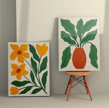 2 Parçalı Kanvas Tablo