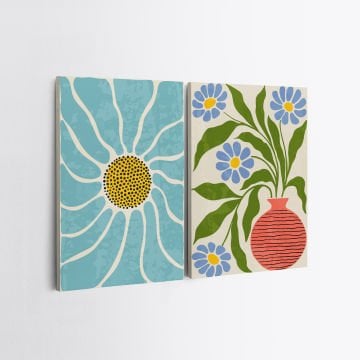 2 Parçalı Kanvas Tablo