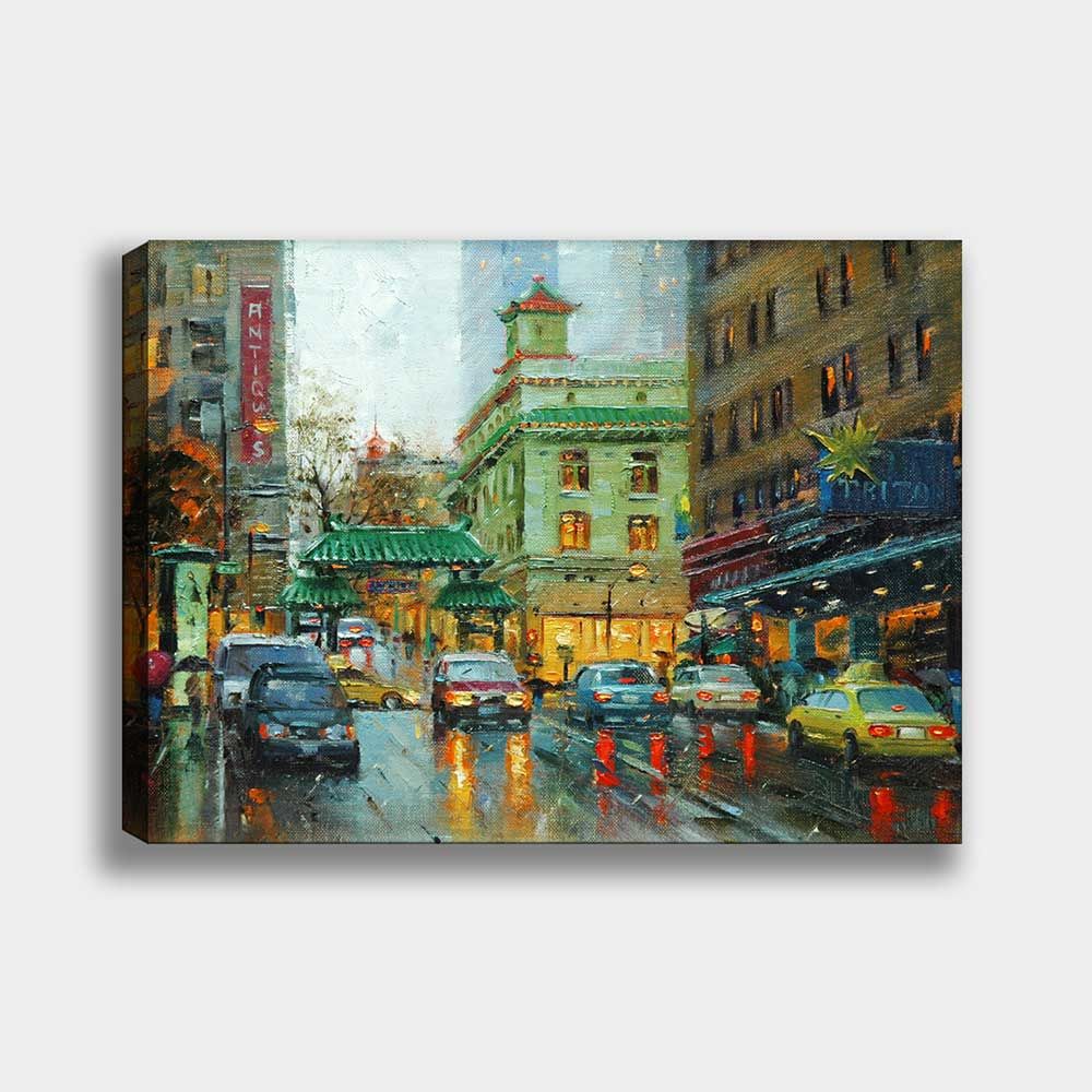 Sokak Manzara Kanvas Tablo 50cm x 70cm