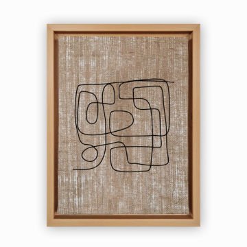 Naturel L Çerçeveli Tablo 96cm x 136cm
