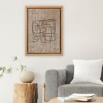 Naturel L Çerçeveli Tablo 96cm x 136cm