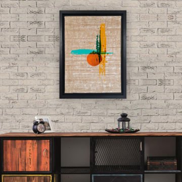 Siyah L Çerçeveli Tablo 96cm x 136cm