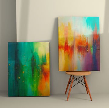 2 Parçalı Kanvas Tablo 50cm x 70cm - 2 Parça