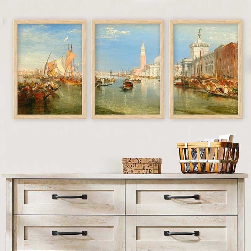 JOSEPH MALLORD 3 Parça Naturel Çerçeveli Tablo