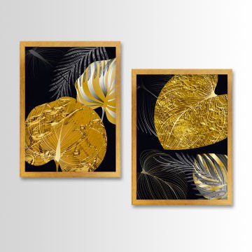 2 Parçalı Beyaz Çerçeveli Tablo 55cm x 75cm