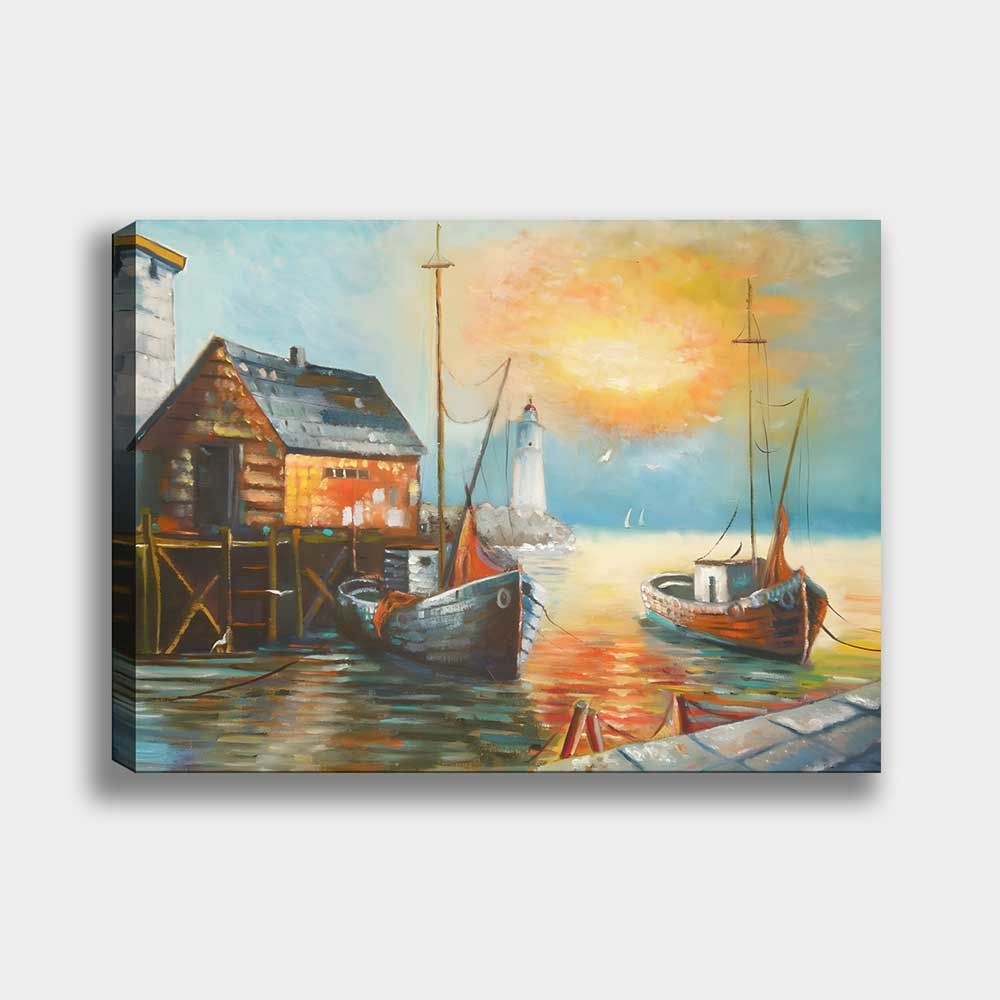 Sahil Manzara Kanvas Tablo 100cm x 140cm