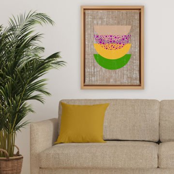 Naturel L Çerçeveli Tablo 66cm x 96cm