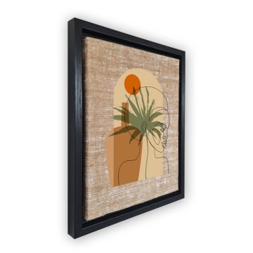 Siyah L Çerçeveli Tablo 96cm x 136cm