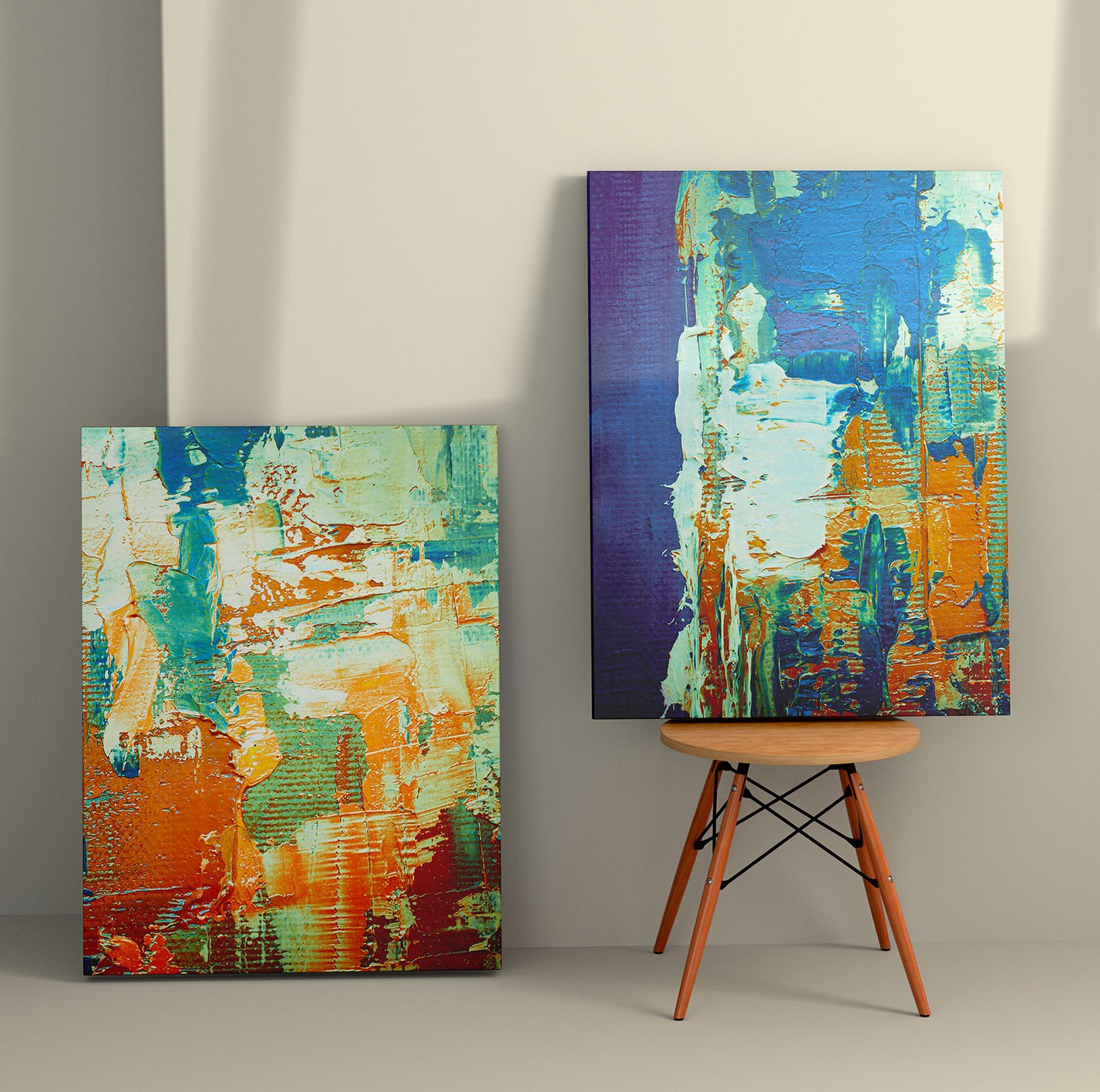 2 Parçalı Kanvas Tablo 50cm x 70cm - 2 Parça