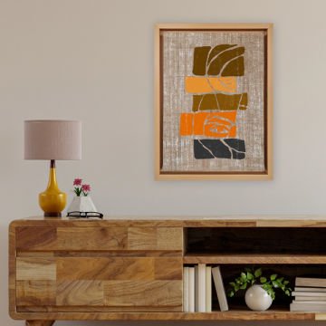 Naturel L Çerçeveli Tablo 96cm x 136cm