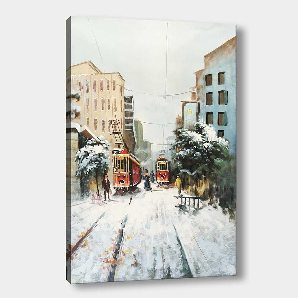 Beyoğlu Manzara Kanvas Tablo 100cm x 140cm