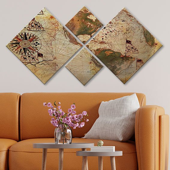 4 Parçalı Mdf Tablo 40cm x 40cm