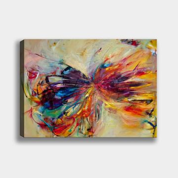 Soyut Kelebek Kanvas Tablo 90cm x 130cm