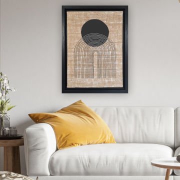 Siyah L Çerçeveli Tablo 46cm x 66cm