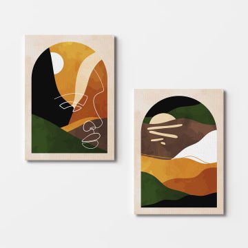 2 Parçalı Kanvas Tablo 50cm x 70cm - 2 Parça