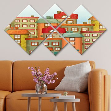 4 Parçalı Mdf Tablo 40cm x 40cm