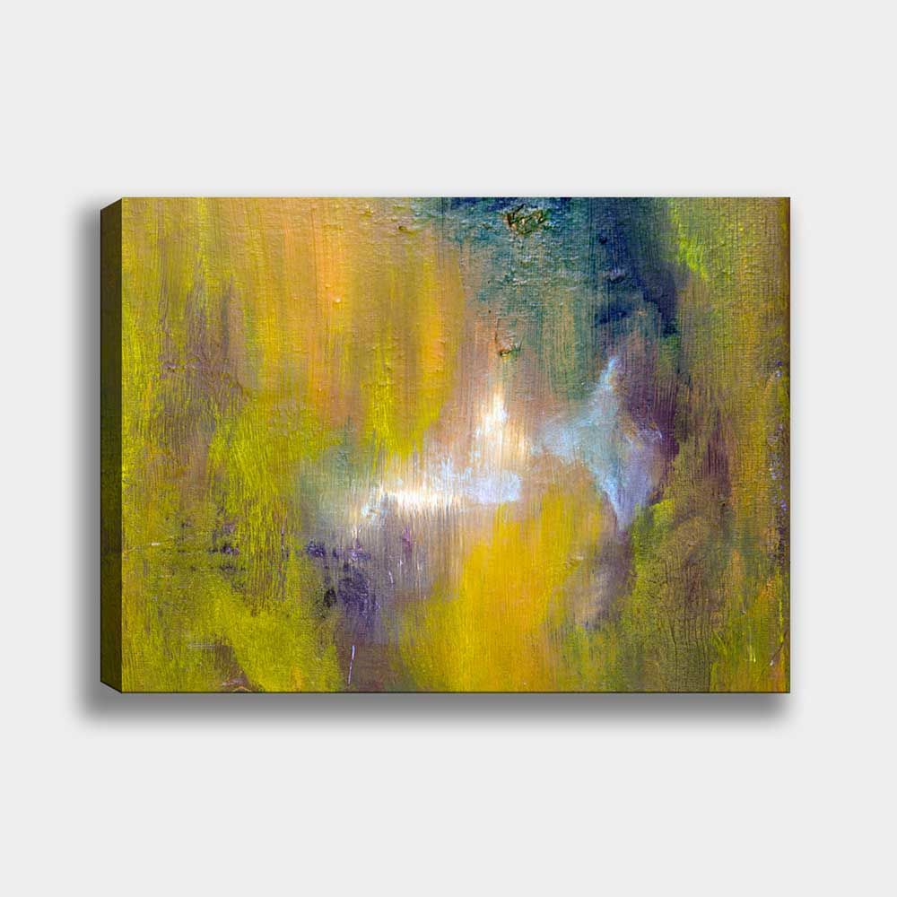 Sarı Soyut Kanvas Tablo 70cm x 100cm