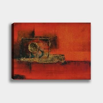 Kırmızı Soyut Kanvas Tablo 100cm x 140cm