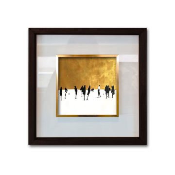 Siyah Çerçeveli Cam Paspartulu Tablo 52cm x 52cm