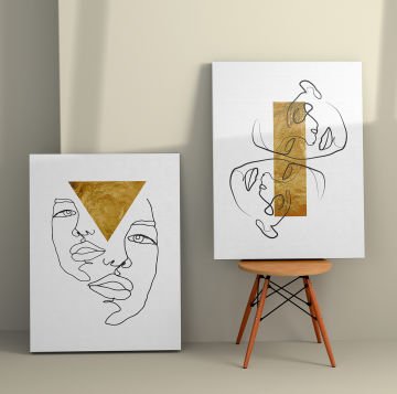 2 Parçalı Kanvas Tablo 100cm x 140cm - 2 Parça