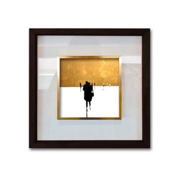 Siyah Çerçeveli Cam Paspartulu Tablo 42cm x 42cm
